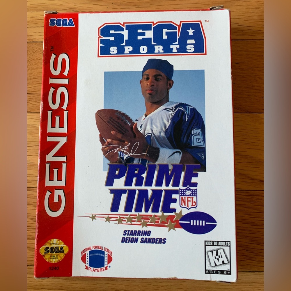 Deion Sanders Vintage 90’s Sega Genesis Game, Prime Time!!